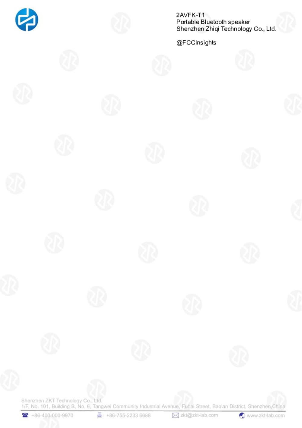 Portable Bluetooth speaker by Shenzhen Zhiqi Technology Co., Ltd. External Photos 1