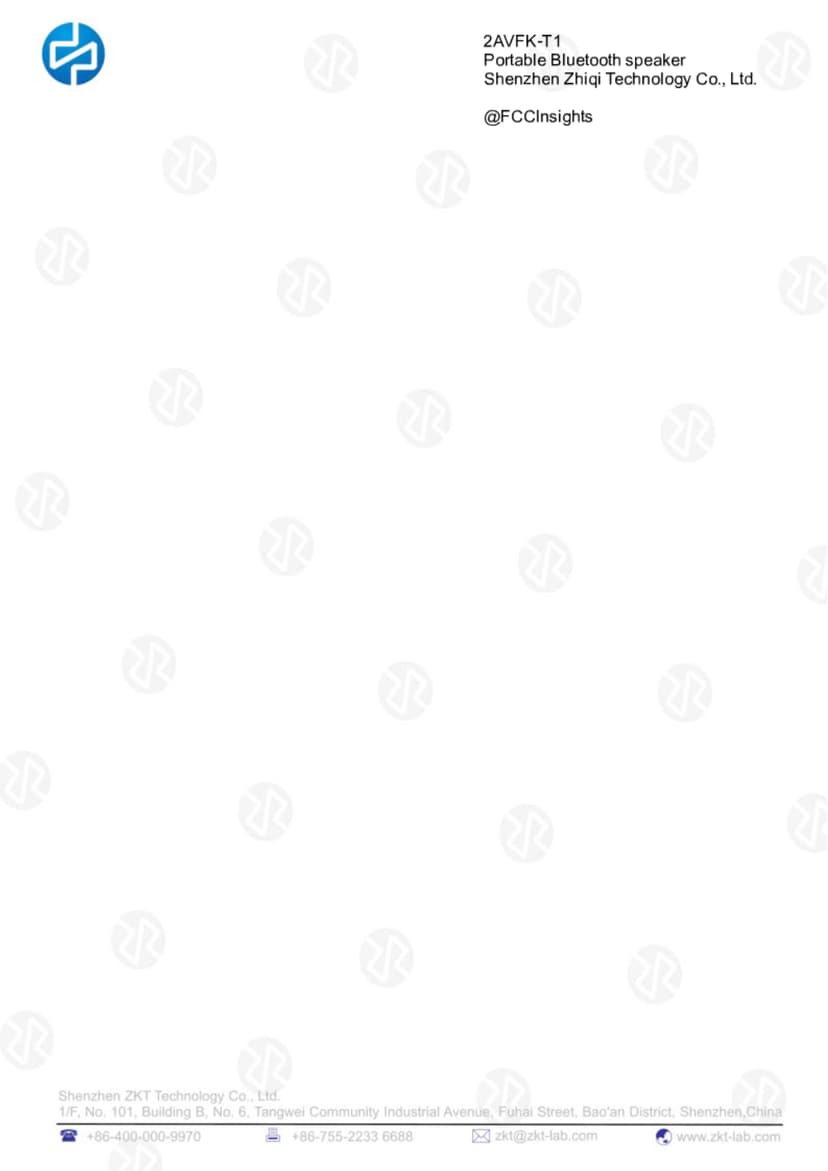 Portable Bluetooth speaker by Shenzhen Zhiqi Technology Co., Ltd. External Photos 1