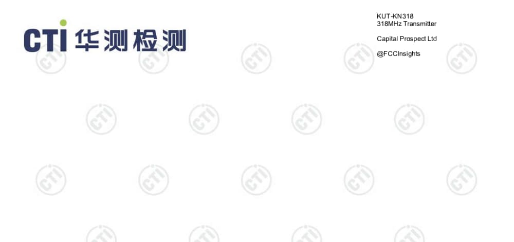 318MHz Transmitter by Capital Prospect Ltd External Photos 1